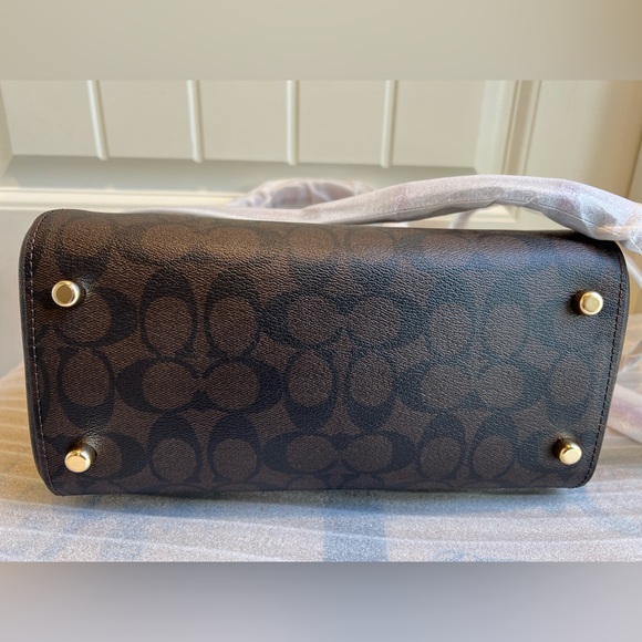 NWT Coach Rowan Satchel in signature Canvas - Picture 9 of 12